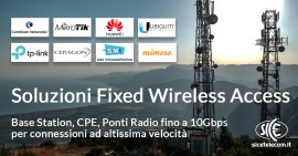 Soluzioni per il Fixed Wireless Access – FWA: Basestation, CPE e Ponti Radio a velocità Gigabit
