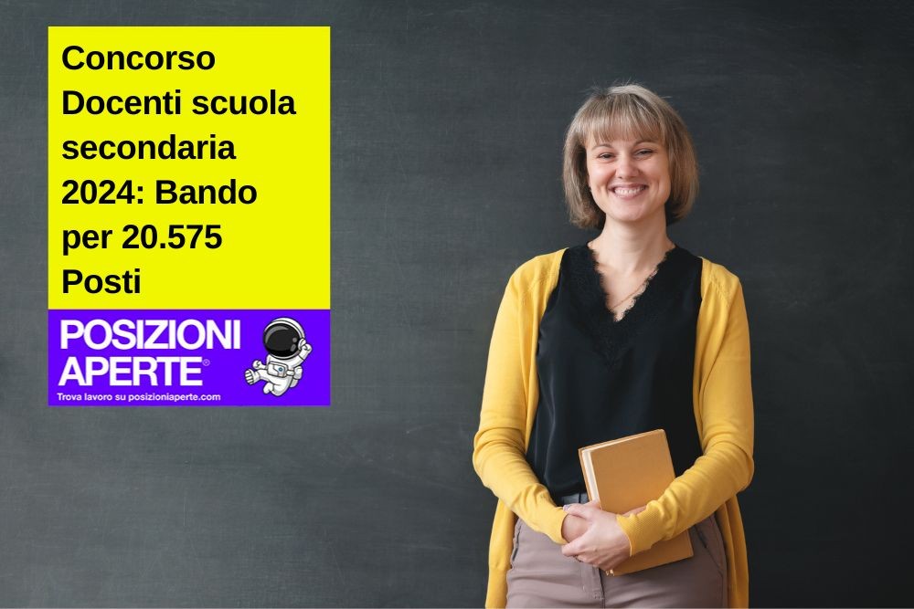 Concorso Docenti scuola secondaria 2024: Bando per 20.575 Posti