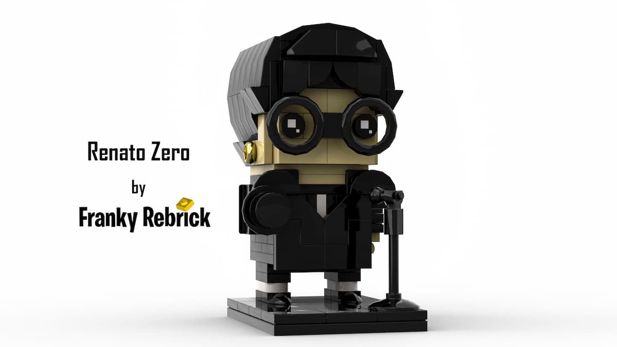 Renato Zero diventa una brick figure da collezione: 154 mattoncini per raccontare un’icona intramontabile