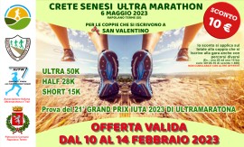 Tre mesi alla 1a Crete Senesi Ultramarathon di sabato 6 maggio, iscrizioni con promo di San Valentino