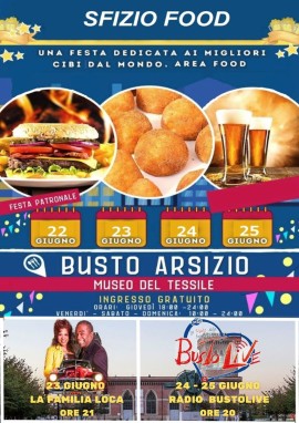 Busto Arsizio: sfizio food, street food e serata latina. Diretta Radio Bustolive e DJ SET