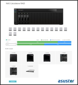 ASUSTOR presenta Calcolatore RAID, un configuratore online che guida gli utenti nella scelta dei dischi del proprio NAS