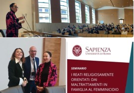 Roma: De Gioia e Semenzato al seminario sui reati religiosamente orientati