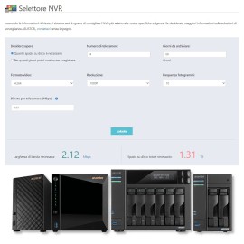 Con l'innovativo selettore NVR di ASUSTOR identificare la soluzione più adatta alle proprie esigenze diventa semplice