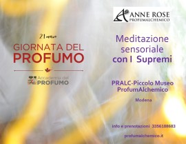 A Modena  l'esperienza della meditazione olfattiva con il naso alchimista Anna Rosa Ferrari