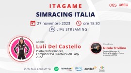 OIES Talk Simracing Italia: lunedi 27 ore 18,30 live con Luli Del Castello, pilota campione... e simdriver