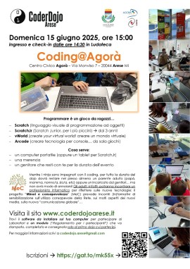 CoderDojo ad Arese, domenica 15/06/2025