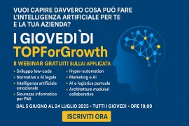 TOPForGrowth lancia I Giovedì dell'Intelligenza Artificiale