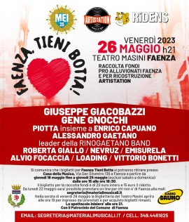 Venerdì 26 Maggio al Teatro Masini di Faenza si terrà 