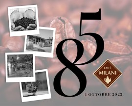 Meno 85 agli 85. È iniziato il countdown per l’85° anniversario di Caffè Milani: mancano 85 giorni esatti a #CaffèMilani85, in programma per sabato 1 ottobre 2022
