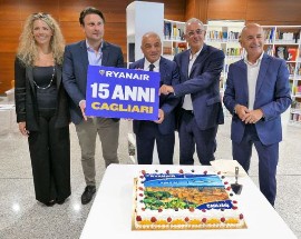  Ryanair celebra il quindicesimo anniversario a Cagliari con un trend positivo delle prenotazioni estive: 3 aerei basati, 38 rotte estive in totale