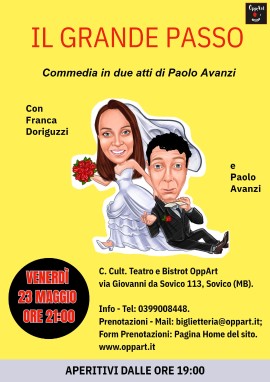 Il grande passo. Commedia di Paolo Avanzi al Teatro Bistrot Oppart di Sovico (MB)
