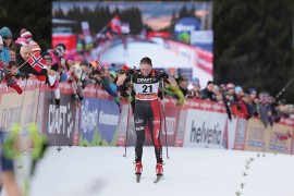 La regina del tour de ski. Final climb in val di fiemme