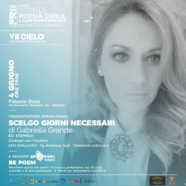 Gabriella Grande presenta il suo libro a Primo Festival Internazionale di Poesia Civile e Contemporanea del Mediterraneo e di Taranto