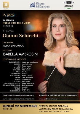 Gianni Schicchi all'Auditorium Parco della Musica, M.o Isabella Ambrosini, inaugura la rassegna 