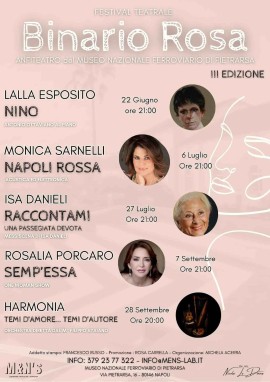 Binario Rosa: a Pietrarsa la terza edizione del palcoscenico al femminile