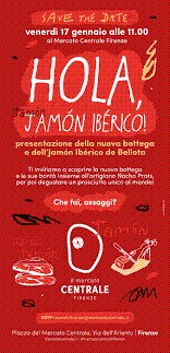 Firenze, il 17 gennaio inaugurazione della nuova bottega dello Jamón Ibérico al primo piano del Mercato Centrale Firenze con degustazione e dj set 