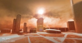 Milano vista dallo spazio: fra sessant’anni estati a 46ºC, con temperature percepite fino a 58ºC. Ecco l’esperienza immersiva di “Marte 2083” per riflettere sul cambiamento climatico