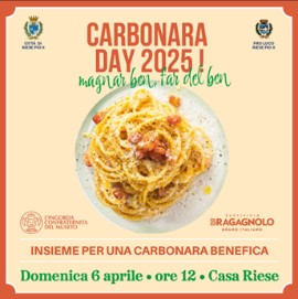 CARBONARA DAY 2025: insieme per una carbonara benefica. Il 6 Aprile a Riese Pio X un evento imperdibile tra gusto e solidarietà
