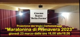 “MARATONINA di Primavera” Proiezione di Cortometraggi