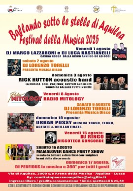 Festival della musica - Ballando sotto le stelle di Aquilea 1-2-3-8-9-10-15-16-17 agosto 2025