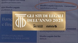 DebitoBancario.it premiato da Il Sole 24 Ore tra i Migliori Studi Legali 2025 nel settore Bancario e Finanziario