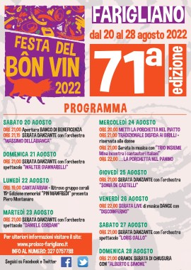 A Farigliano è entrata nel vivo la Festa del Bôn Vin 2022 