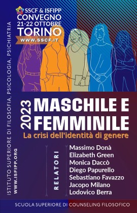 Maschile e Femminile: la crisi dell'identità di genere Convegno SSCF & ISFiPP Torino, 21-22 ottobre 2023