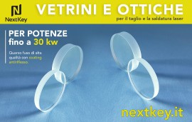 Vetrini per impianti taglio e saldatura laser con tecnologia fibra ottica