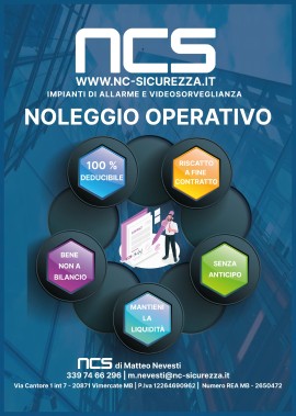 Locazione operativa, noleggio operativo, noleggio impianti di allarme e videosorveglianza