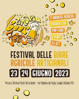 Il 23 e 24 giugno 2023 a Gualdo Cattaneo l’Umbria Beer Fest