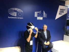 40^ Assemblea ANCI: affluenza record allo stand dedicato dal Parlamento e dalla Commissione europea per la visita virtuale nell'aula plenaria del Parlamento europeo