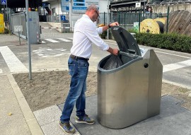 Raccolta rifiuti: primo test in Italia su un contenitore speciale interrato nel Comune di Bressanone