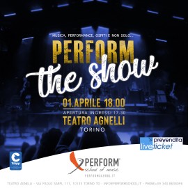 Perform - The Show al Teatro Agnelli, sabato 1° aprile insieme per i giovani