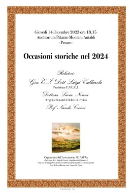 “Occasioni storiche nel 2024”