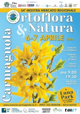 ORTOFLORA & NATURA a Carmagnola: 34^ Mostra Mercato Regionale del settore florovivaistico ed orticolo 