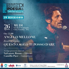 26 agosto, nuovo appuntamento con il Festival di Poesia e Letterature del Mediterraneo