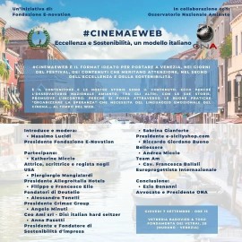 Eccellenza e sostenibilità italiana protagonista al FESTIVAL di VENEZIA con #CINEMAWEB