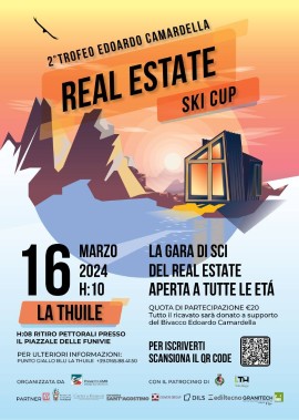 Real Estate Ski Cup – Trofeo Edoardo Camardella La Thuile, sabato 16 marzo, dalle ore 10.00 - Seconda edizione della gara di sci organizzata da Progetto CMR