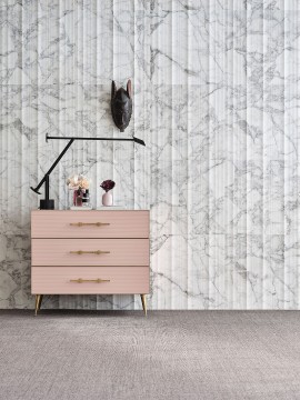 Con Plissé (collezione Pietre Incise), Lithos Design reinterpreta il marmo 