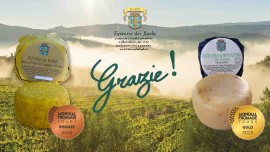 Caseificio dei Barbi vince il premio Gold e Bronze al Mondial du fromage di Tours.  23 e 24 settembre OpenDay del Caseificio