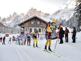 Festa grande per la 3 zinnen ski marathon. Piazza d’onore fra gli eventi ski classics