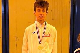 Mattia Falciani dell’Alga Atletica Arezzo è campione regionale nel salto in alto