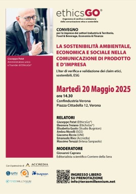 LA SOSTENIBILITÀ AMBIENTALE, ECONOMICA E SOCIALE NELLA COMUNICAZIONE DI PRODOTTO E D’IMPRESA. L’iter di verifica e validazione dei claim etici, sostenibili, ESG