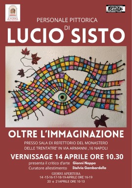 Oltre l'immaginazione personale pittorica di Lucio Sisto