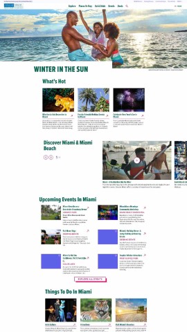 Il Greater Miami Convention & Visitors Bureau annuncia novità e miglioramenti al sito web