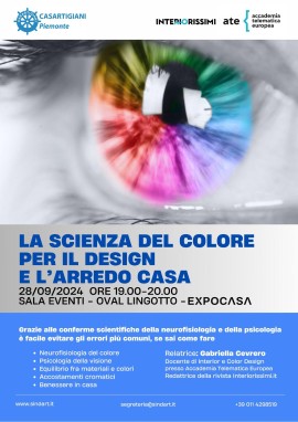 Casartigiani Piemonte: a Expocasa “La Scienza del Colore per il Design e l’Arredo Casa” con Gabriella Cevrero
