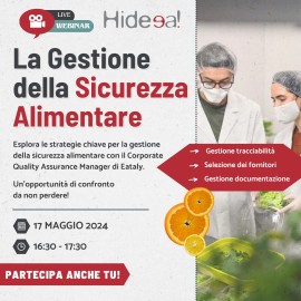 Webinar gratuito | La Gestione della Sicurezza Alimentare con Eataly