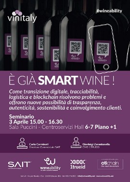 Smart label e blockchain per il vino Wineability a Vinitaly 2023 con un seminario di approfondimento:   