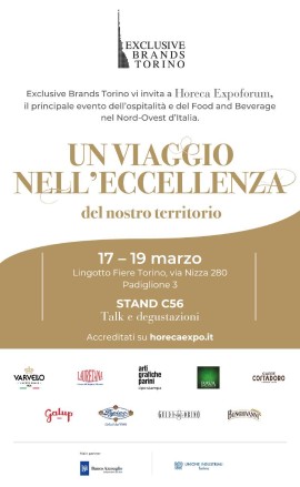  Exclusive Brands Torino protagonista a Horeca Expoforum, il più grande evento dedicato ai professionisti dell’ospitalità e del food & beverage del Nord-Ovest